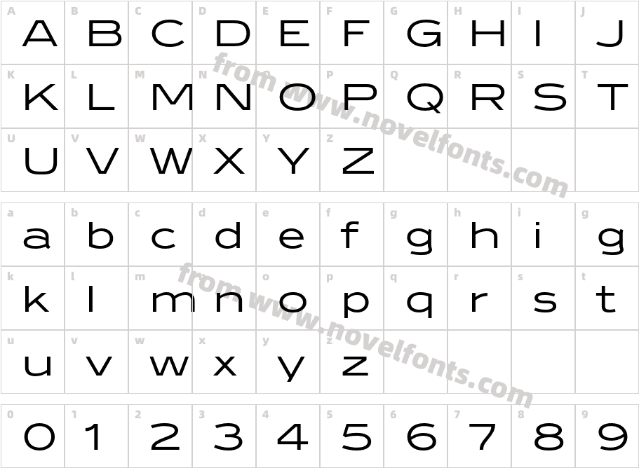 Ronsard Crystal MediumCharacter Map