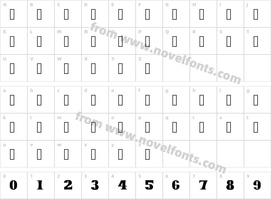 Rook Number RegularCharacter Map