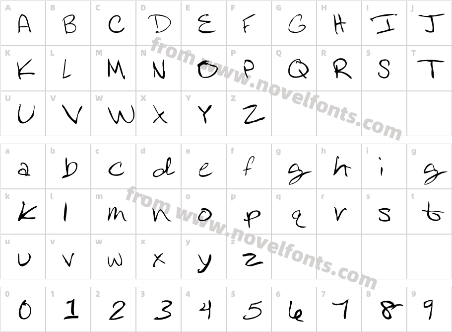 Rose Di FontCharacter Map
