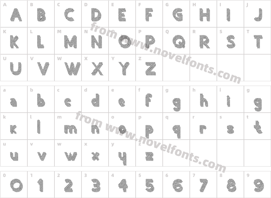 Rotunda CrosshatchCharacter Map