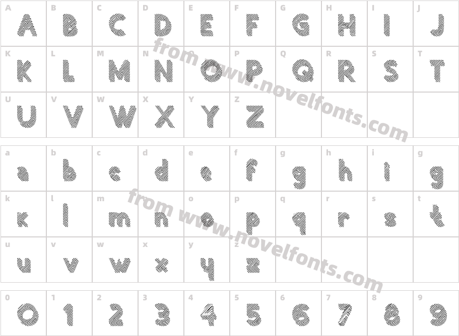 Rotunda CrosshatchCharacter Map