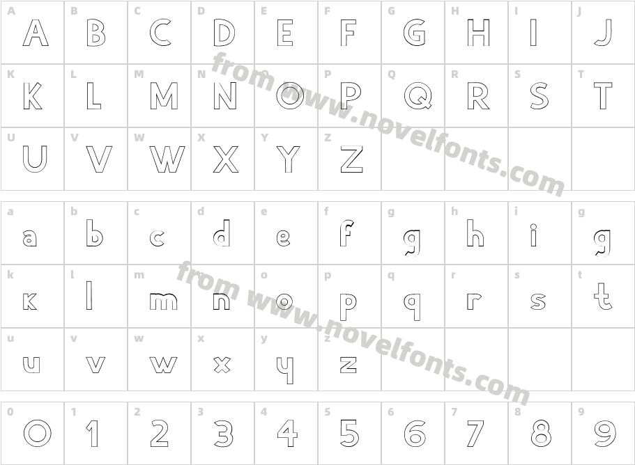 Rotunda outlineCharacter Map