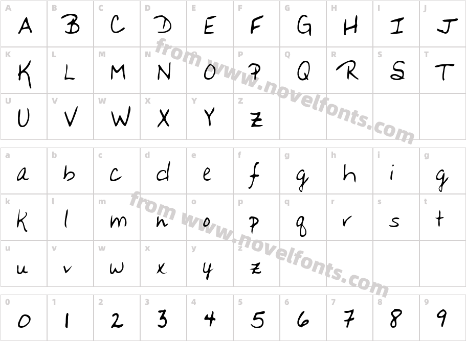 KimsHand-PlainCharacter Map