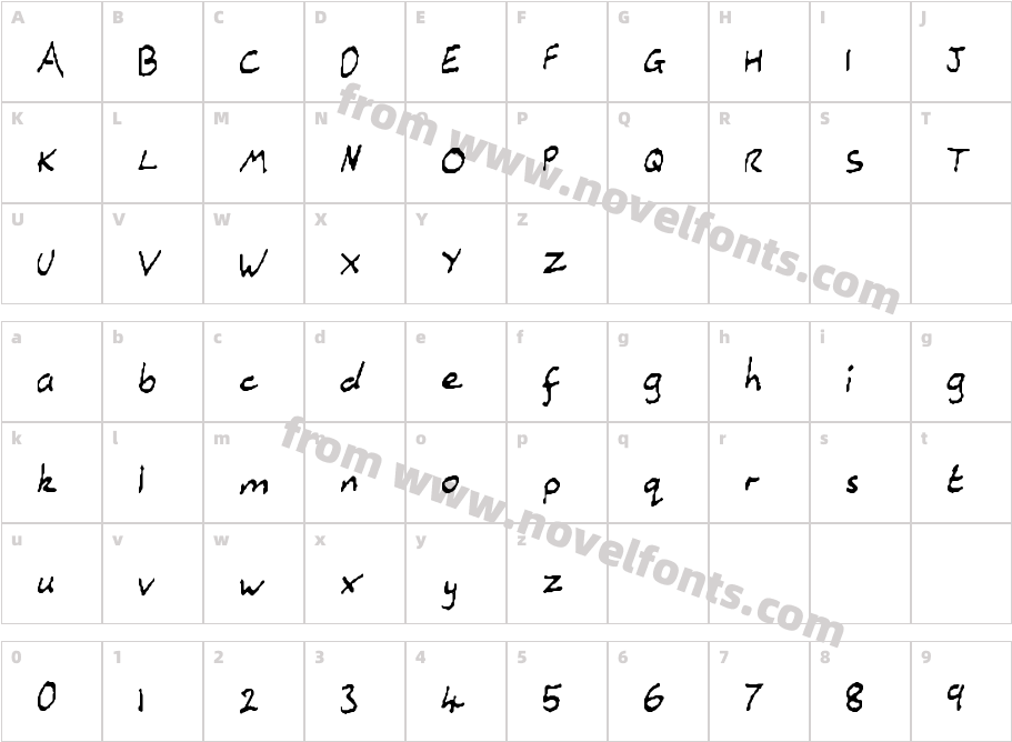 Rowan FontifiedCharacter Map