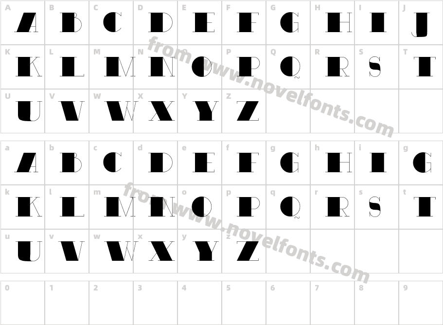Roxic Bold AltCharacter Map
