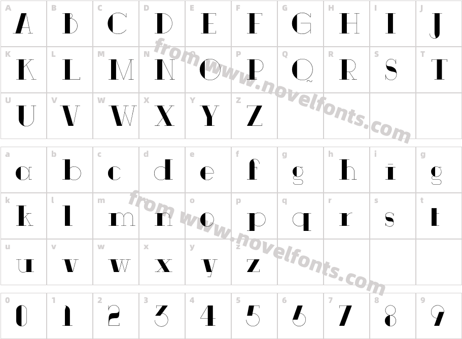 Roxic RegularCharacter Map