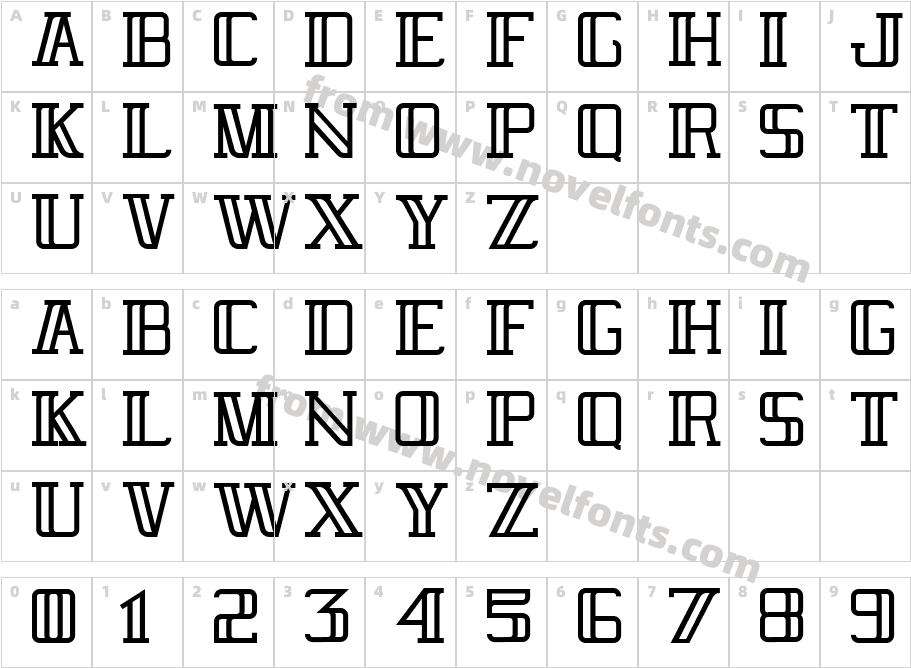 Royal Flush BoldCharacter Map