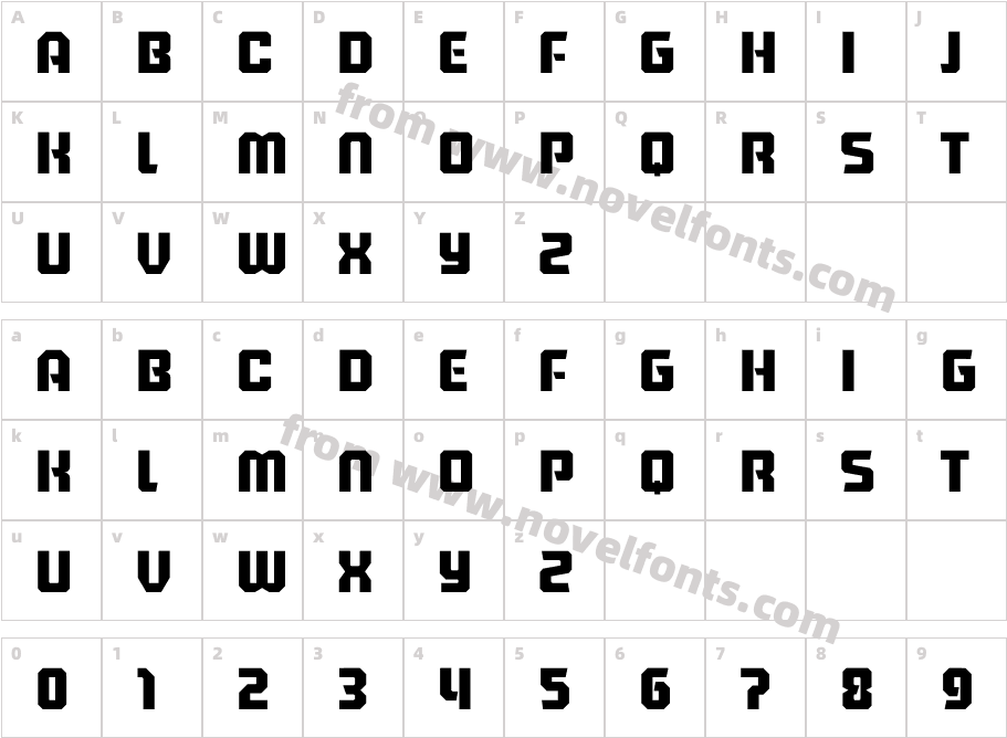 Running Back BlockCharacter Map