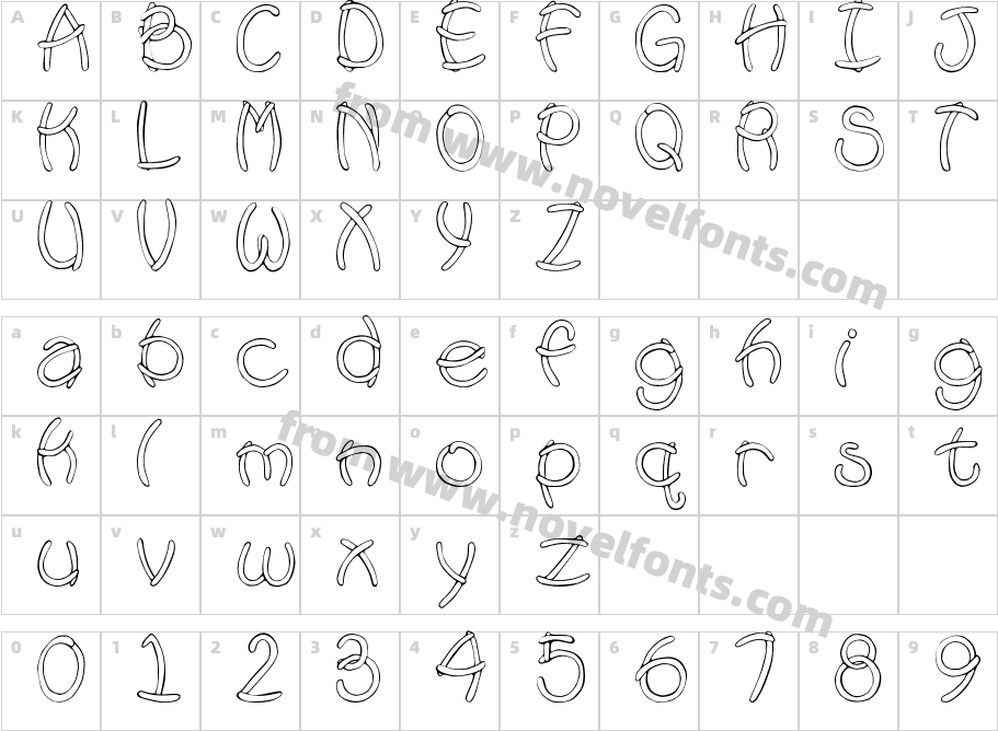 SBC Pool Noodle OutlineCharacter Map