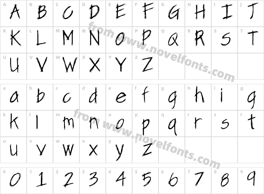 SBC ScribbleCharacter Map