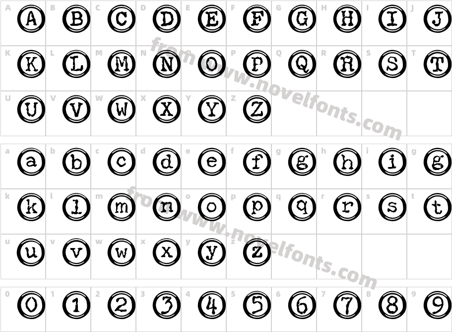 SBC Type KeysCharacter Map