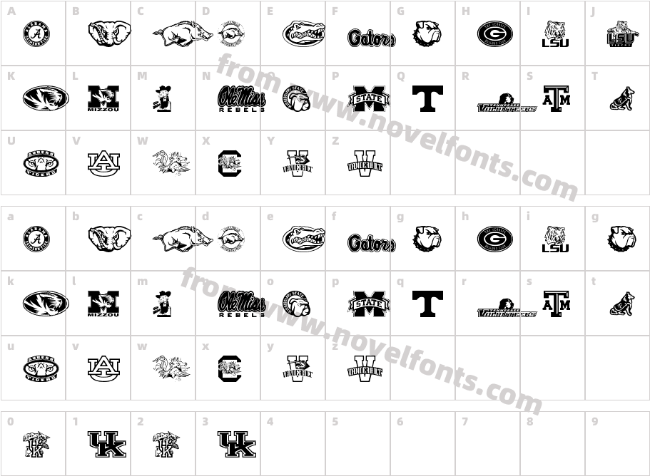 SECCharacter Map