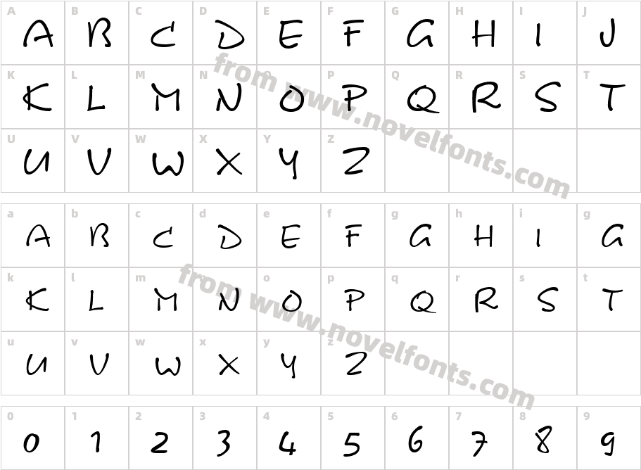 KineticSCapsSSK RegularCharacter Map