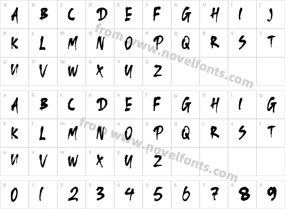 SIJUSTO RegularCharacter Map