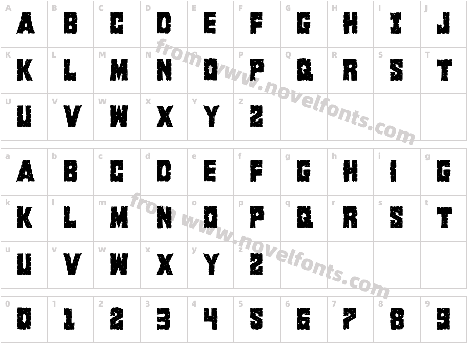 King Commando CondensedCharacter Map