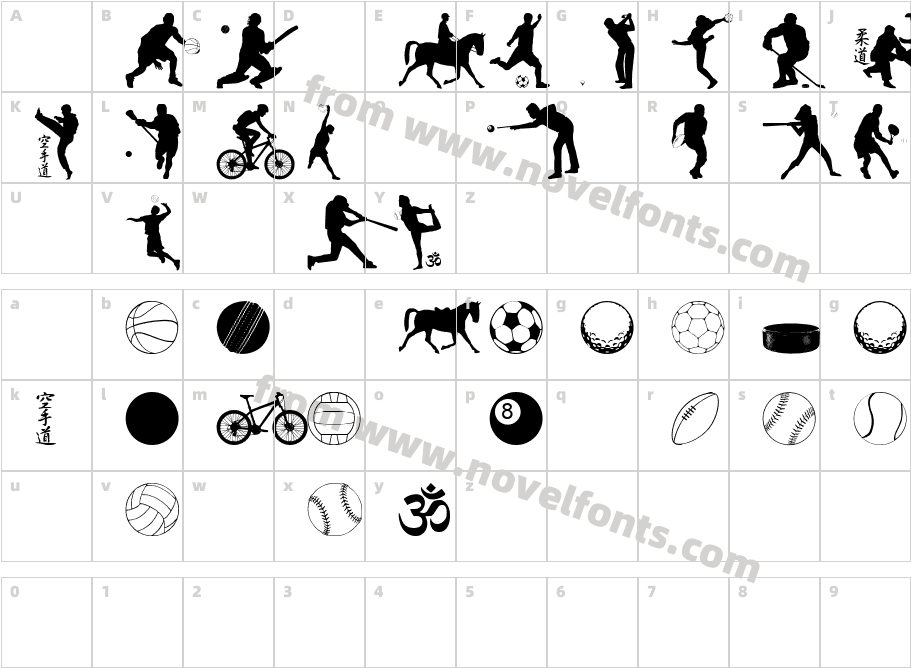 SPORT RELIEFCharacter Map