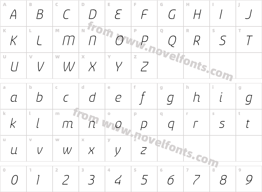 Sancoale Softenedl Regular 5Character Map