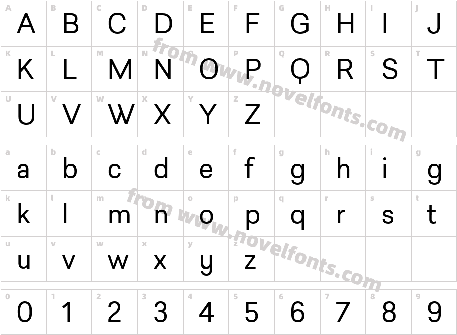 Sarine RegularCharacter Map