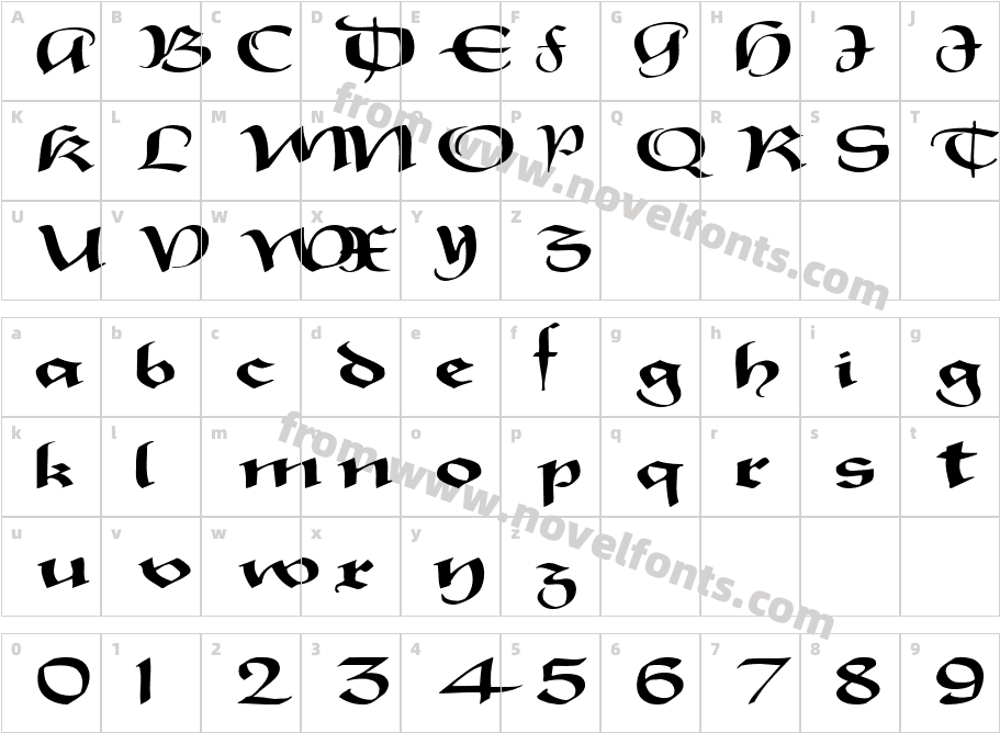 SarrazinCharacter Map