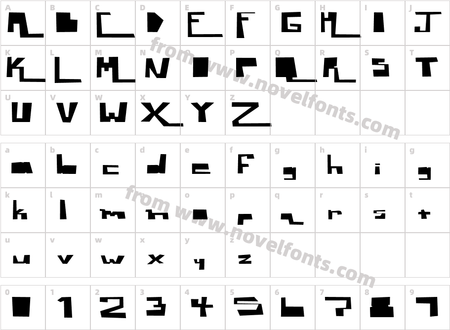 Sassmouth ThickCharacter Map