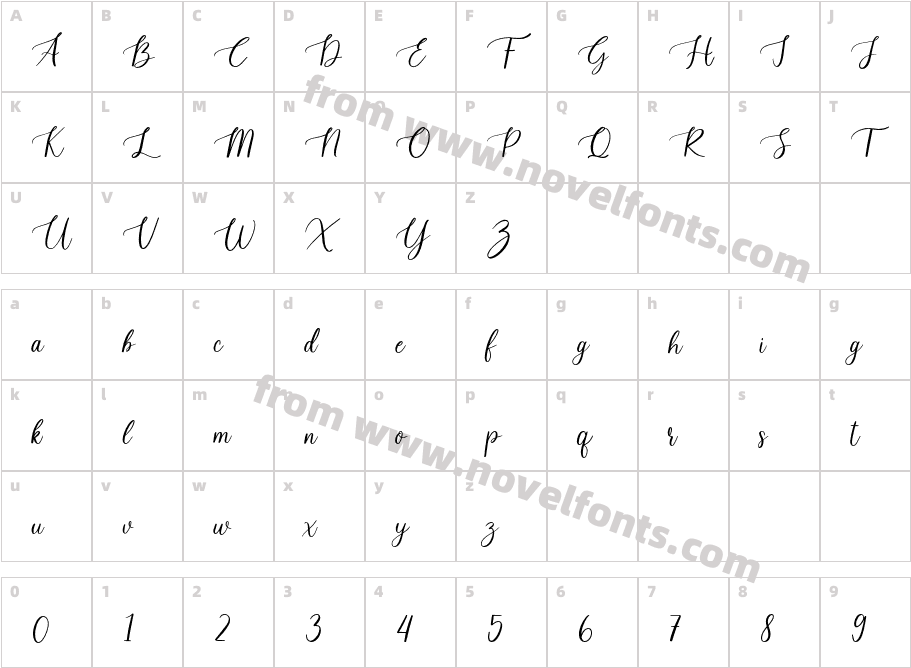 Scary Ghost ScriptCharacter Map