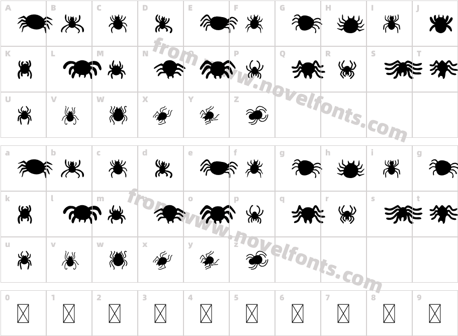 Scary SpiderCharacter Map