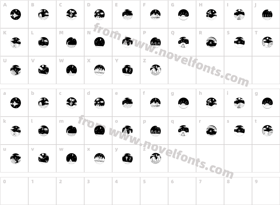 SceneryCharacter Map