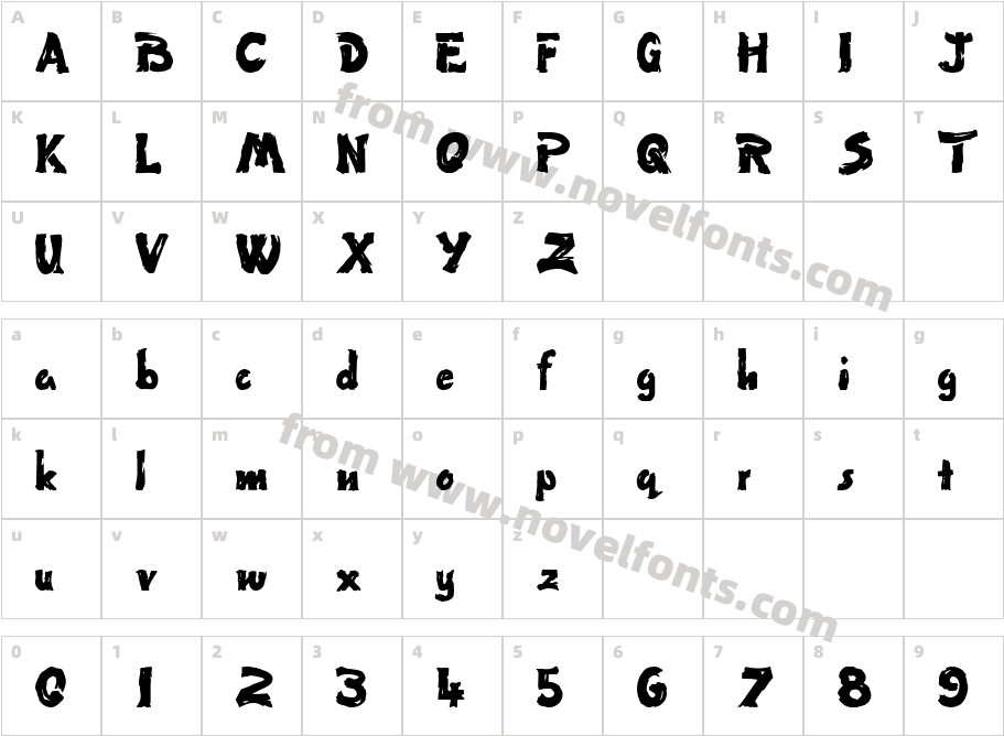 Schizophrenic 1Character Map