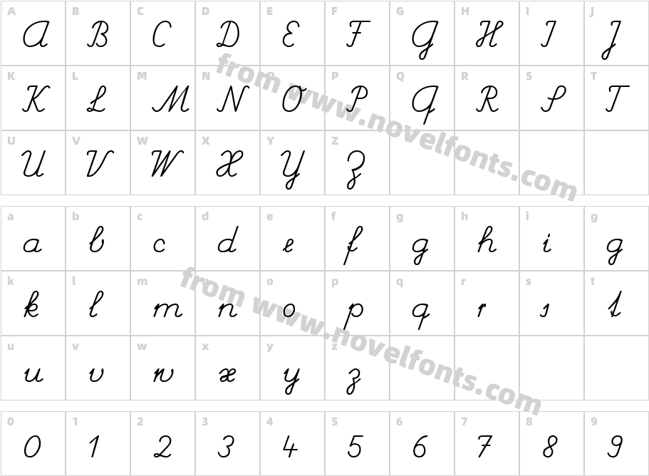 Schulschrift CH DBCharacter Map