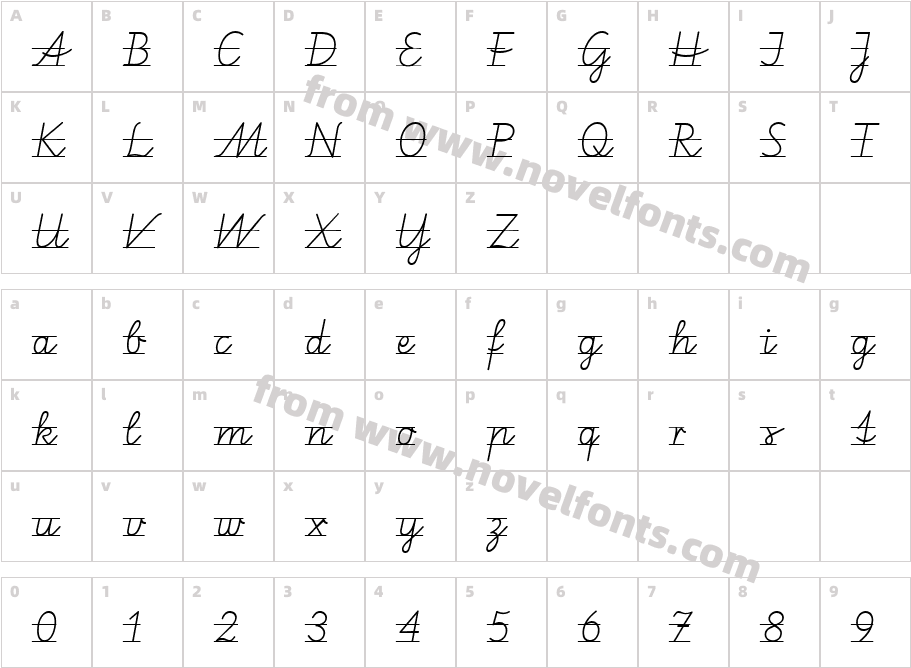 SchulschriftA L2Character Map
