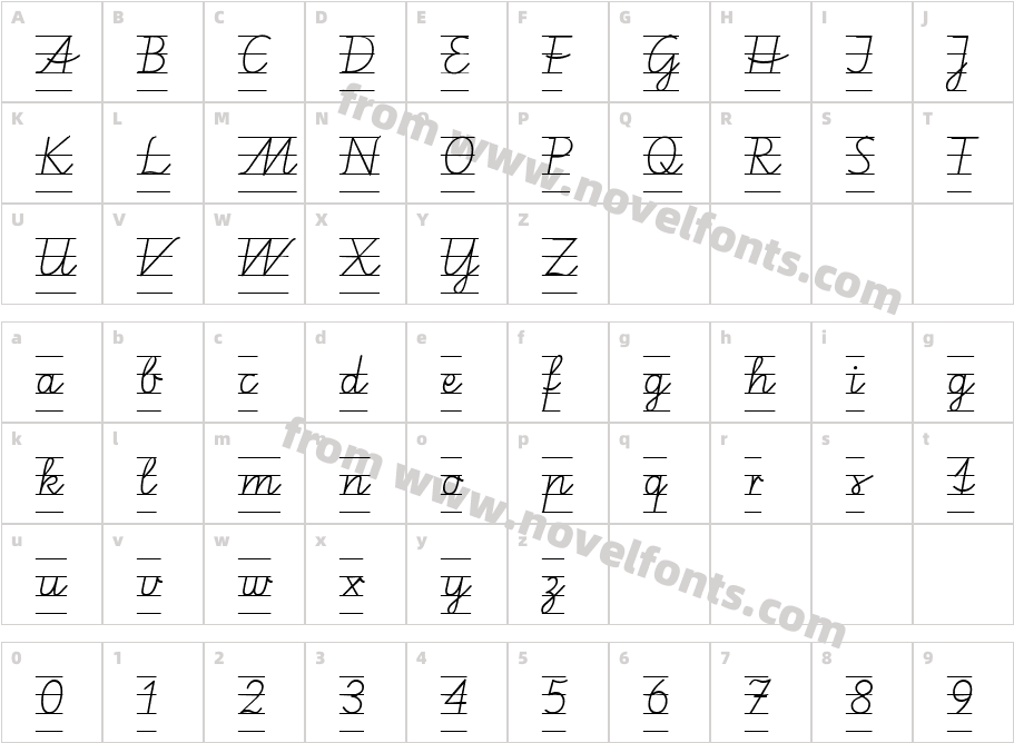 SchulschriftA L4Character Map