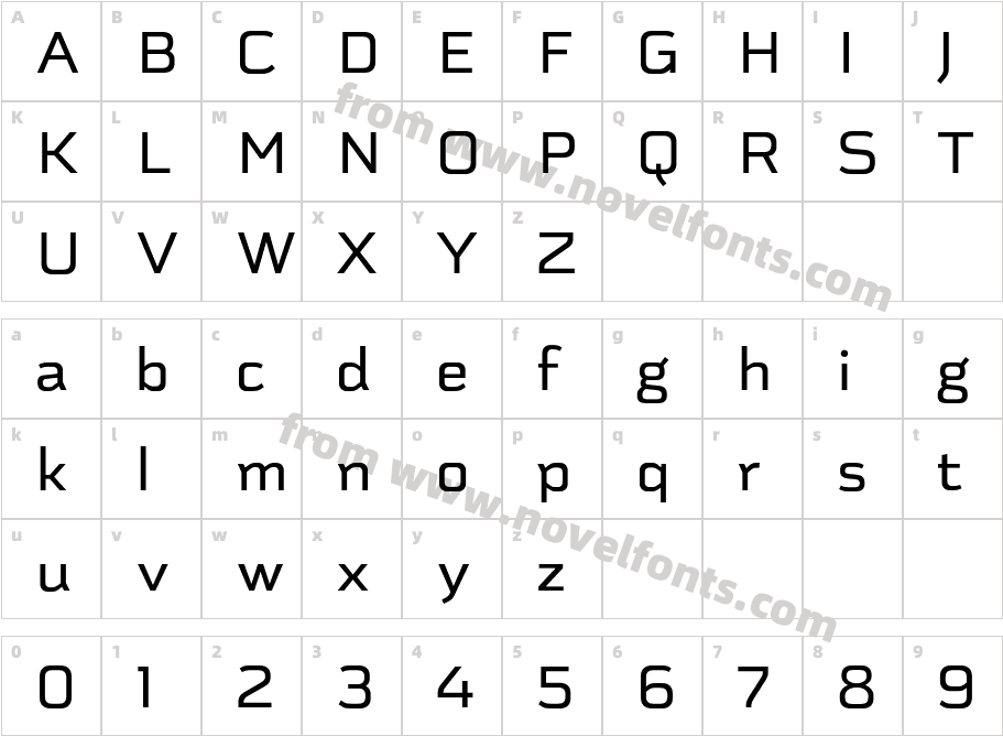 Schwager Sans MediumCharacter Map