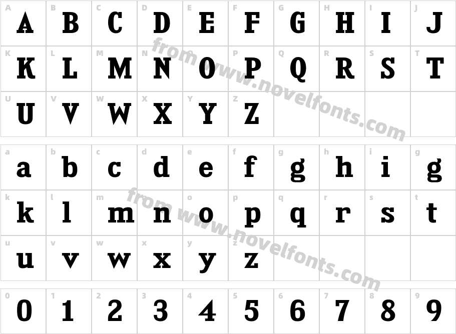 Kingsbridge Rg BoldCharacter Map