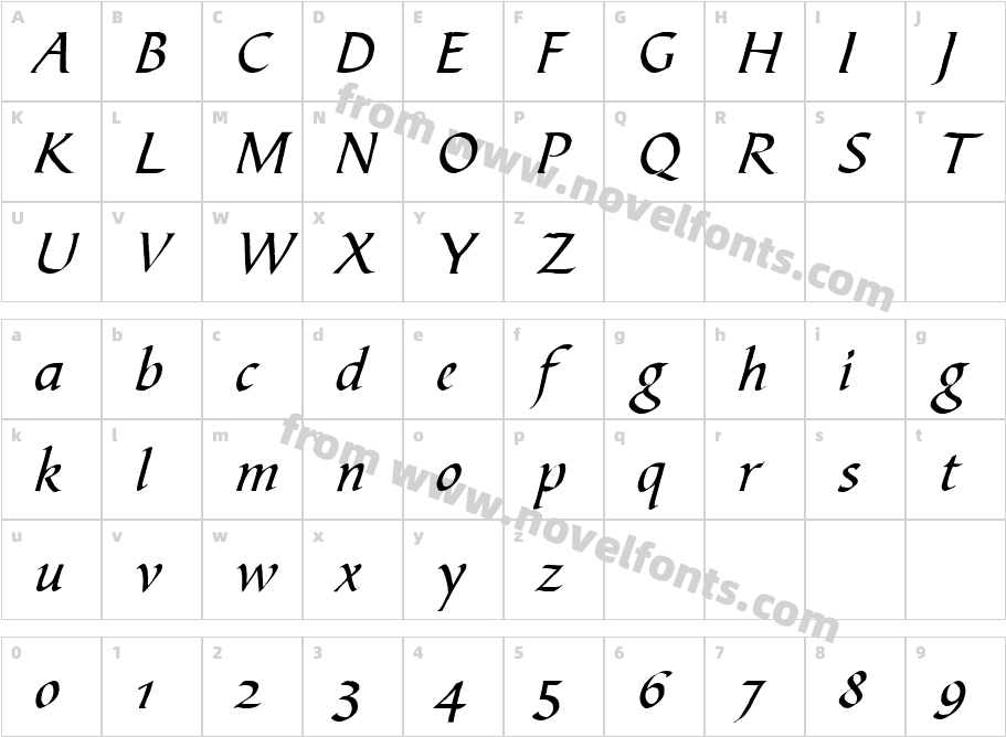 Script B730 RegularCharacter Map