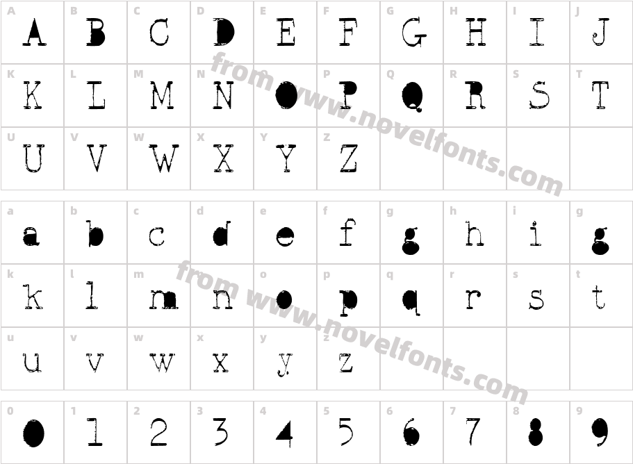 ScrubblackCharacter Map