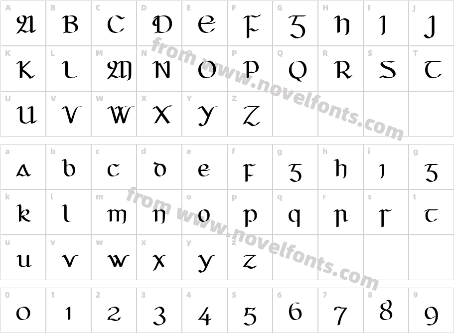 SeanchlóCharacter Map