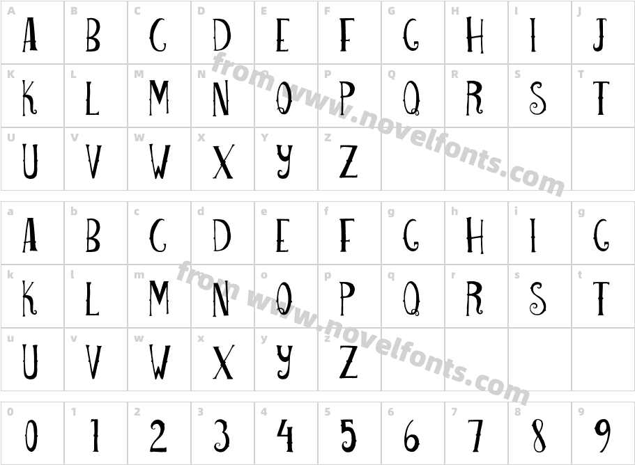 Seaworthy RegularCharacter Map