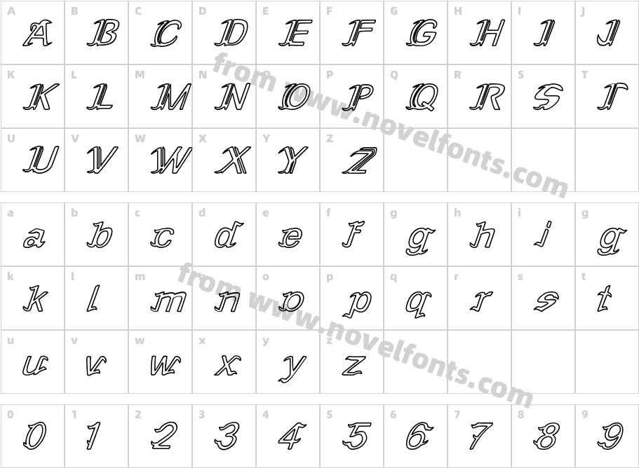 Seblade Black Outline 1RRCharacter Map