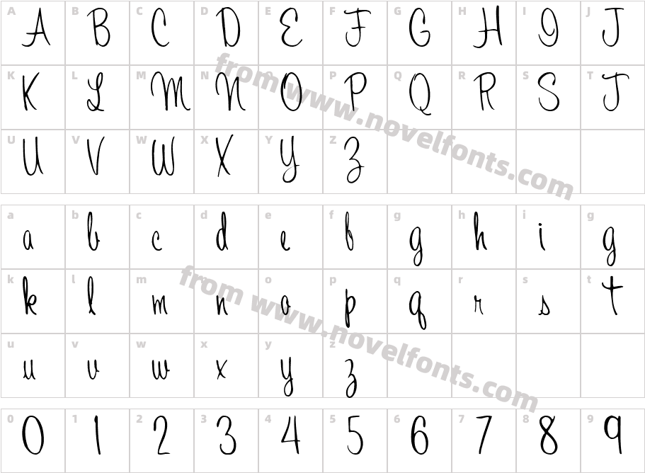 Second Regular ttstdCharacter Map