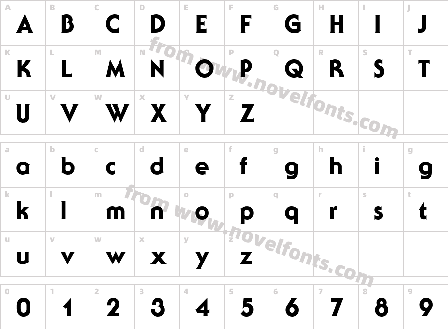 SerenadeLH BoldCharacter Map