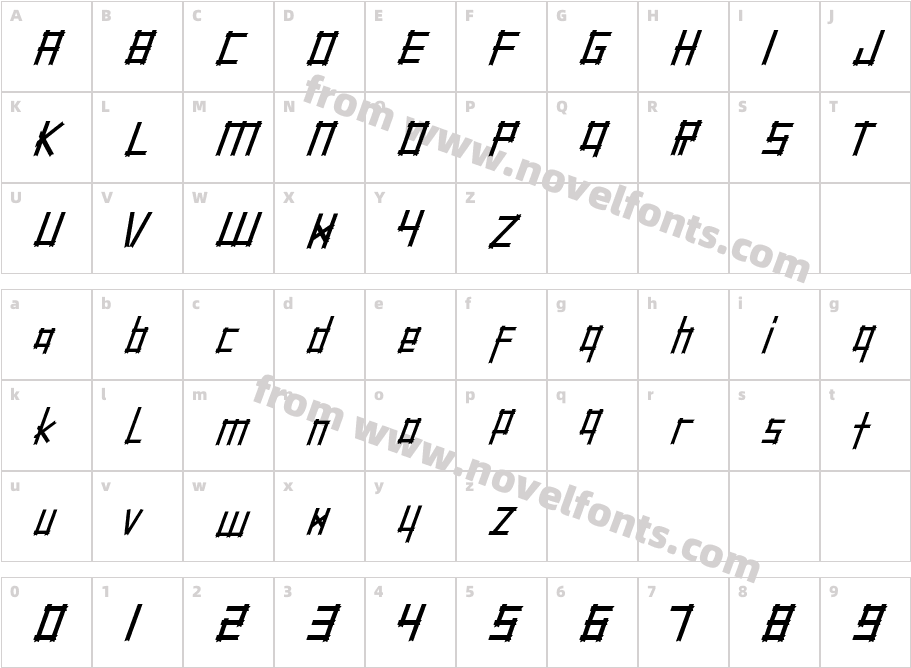 Serpadu ItalicCharacter Map