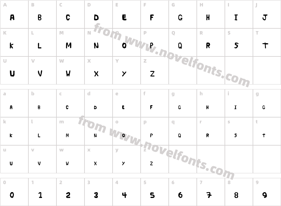 Serta 1Character Map
