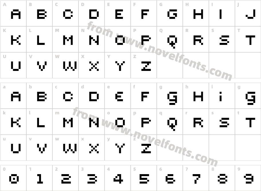 Sevenet Regular VectorizedCharacter Map