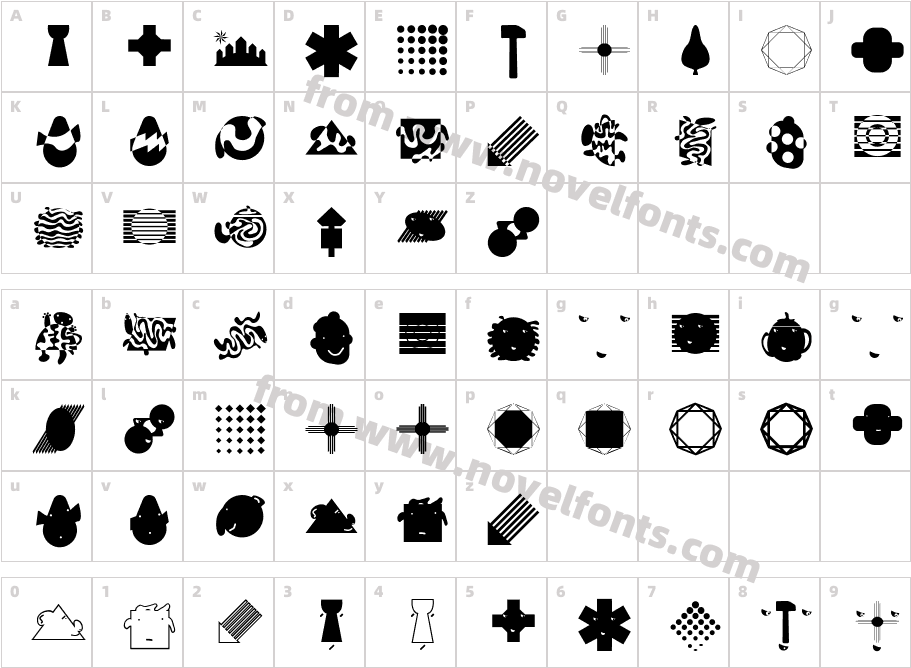 Shapes TwoCharacter Map
