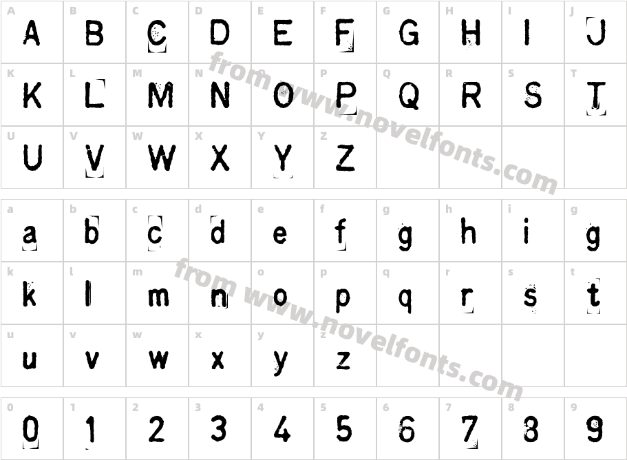 Kingthings PrintingkitCharacter Map