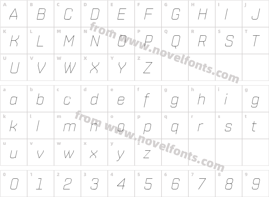 Shentox Regular 12Character Map