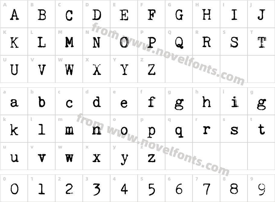 Kingthings Trypewriter 2Character Map