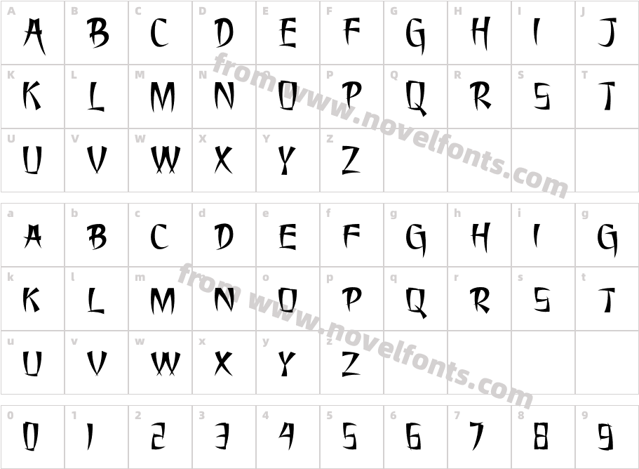 ShufenCharacter Map