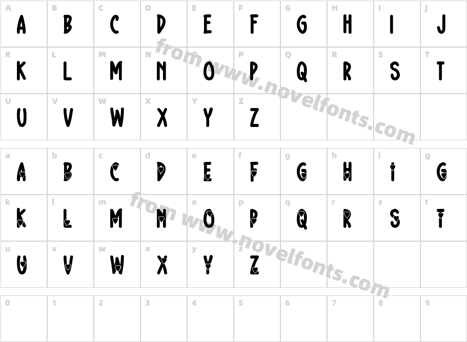 Shy DarlingCharacter Map