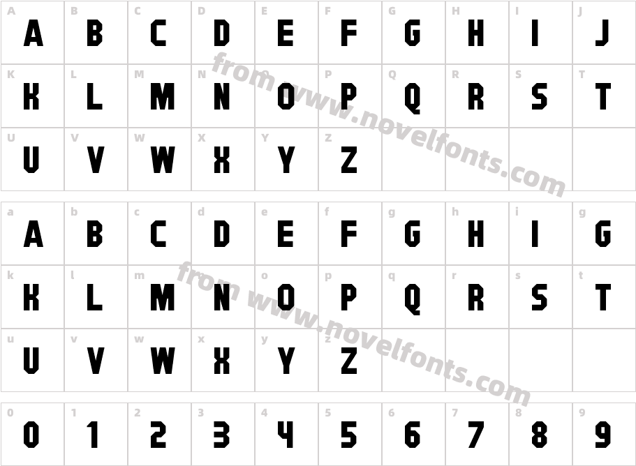 Signwood RegularCharacter Map
